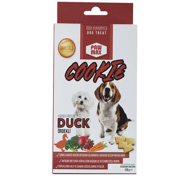 Pawmax Ördekli Büyük Ve Orta Irk Köpek Ödül Kurabiyesi 120 Gr