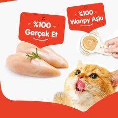 Wanpy Tavuklu Kaşık Krema Kedi Ödül Maması 10x16 gr