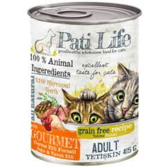 Pati Life Tahılsız Gurme Yetişkin Kedi Konservesi 415 Gr