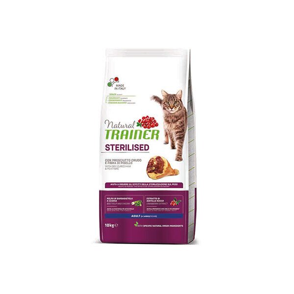 Natural Trainer Sterilised Ham Jambonlu Kısırlaştırılmış Kedi Maması 10 Kg