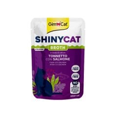 GimCat Shinycat Sos İçinde Ton Balıklı ve Somonlu Pouch Yetişkin Konserve Kedi Maması 70 Gr