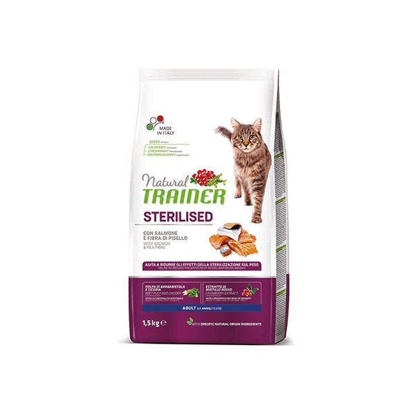 Natural Trainer Sterilised Salmon Somonlu Kısırlaştırılmış Kedi Maması 1.5 Kg