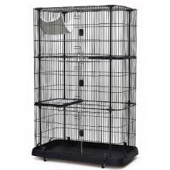 Dayang Metal Kedi Kafesi Siyah 109x63.8x161Cm