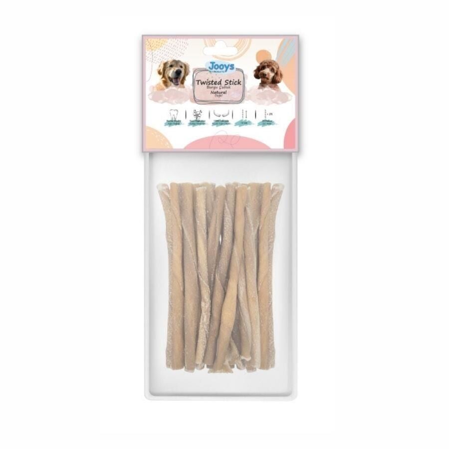 Jooys Naturel Burgu Çubuk Köpek Ödül Kemiği 25'li