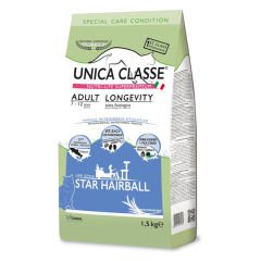 Unica Classe Adult Longevity Star Hairball Alabalıklı Yetişkin Kedi Maması 1.5 Kg