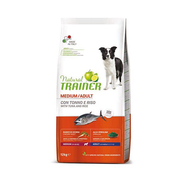 Natural Trainer Adult Medium Tuna Ton Balıklı Orta Irk Yetişkin Köpek Maması 12 Kg