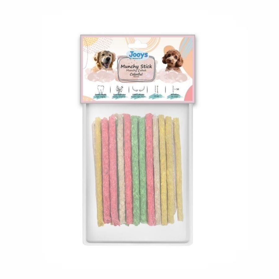 Jooys Renkli Munchy Çubuk Köpek Ödül Kemiği 50'li