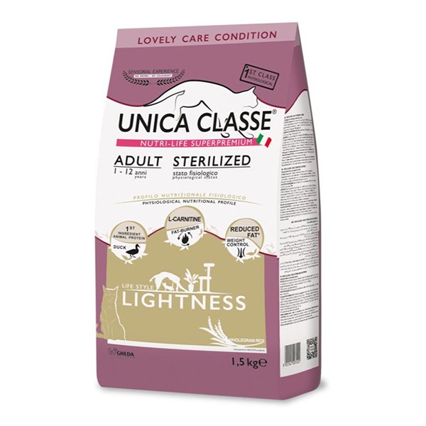Unica Classe Adult Sterilised Lightness Ördekli Kısırlaştırılmış Kedi Maması 1.5 Kg