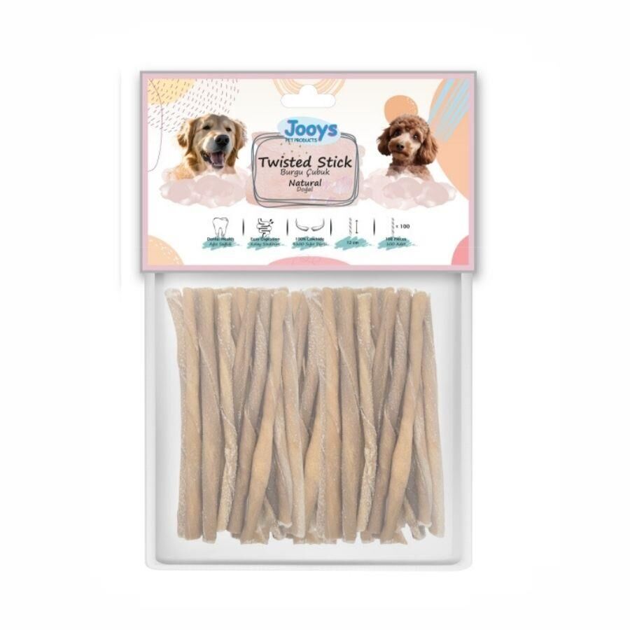 Jooys Naturel Burgu Çubuk Köpek Ödül Kemiği 100'lü