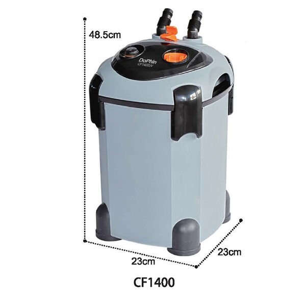 Dophin Akvaryum Dış Filtre Cf 1400 1400 L/h 23x23x48.5 Cm