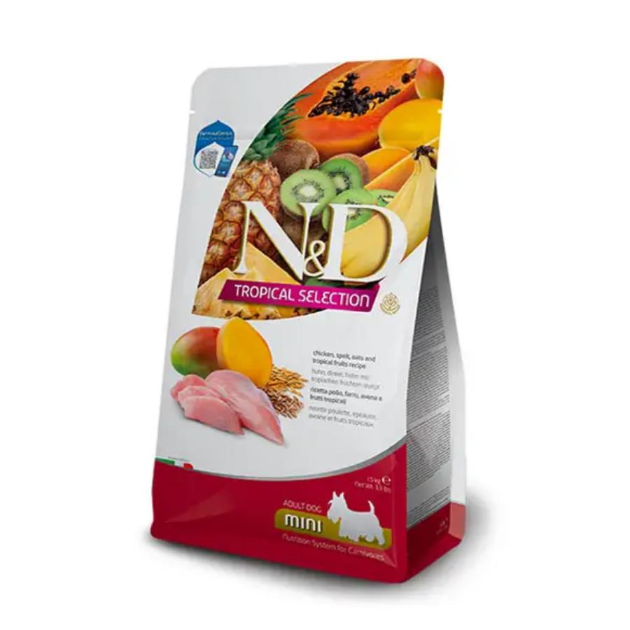N&D Tropical Selection Tavuk ve Meyveli Mini Irk Köpek Maması 1,5 Kg