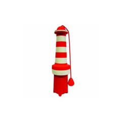 Rogz Toyz Lighthouse Floating Suda Batmayan Denizfeneri Köpek Oyuncağı Beyaz/Kırmızı 24 Cm