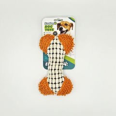 Euro Dog Kemik Şekilli Püsküllü Peluş Köpek Oyuncağı 18x12 Cm