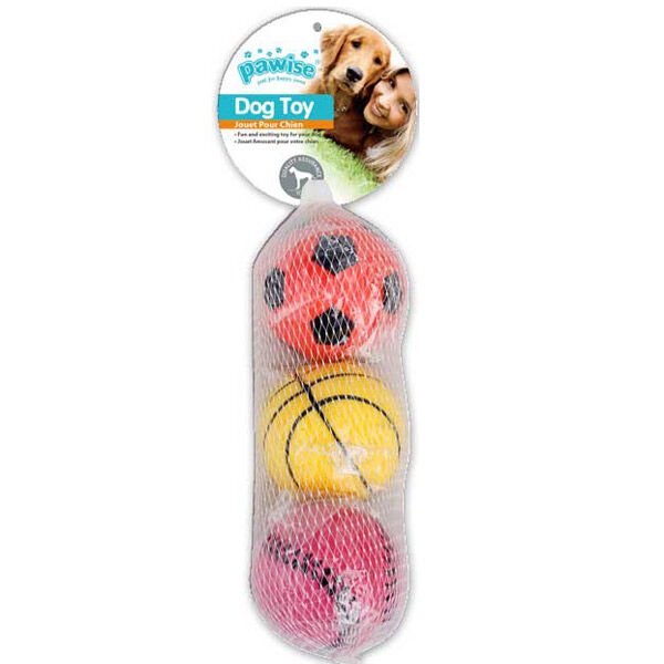 Pawise Sünger Köpek Top Oyuncağı 3 Adet 19.5 Cm
