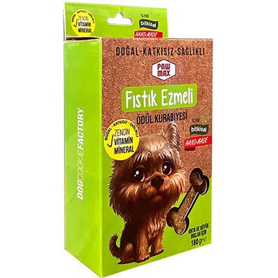 Pawmax Fıstık Ezmeli Orta Ve Büyük Irk Köpek Ödül Kurabiyesi 180 gr