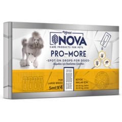 Nova Büyük Irk Köpekler İçin (35-55 Kg) Deri ve Tüy Bakımı Ense Damlası 4x5 ml