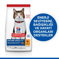 Hill's SCIENCE PLAN +7 Yaşlı Tavuklu Kedi Maması 3 kg