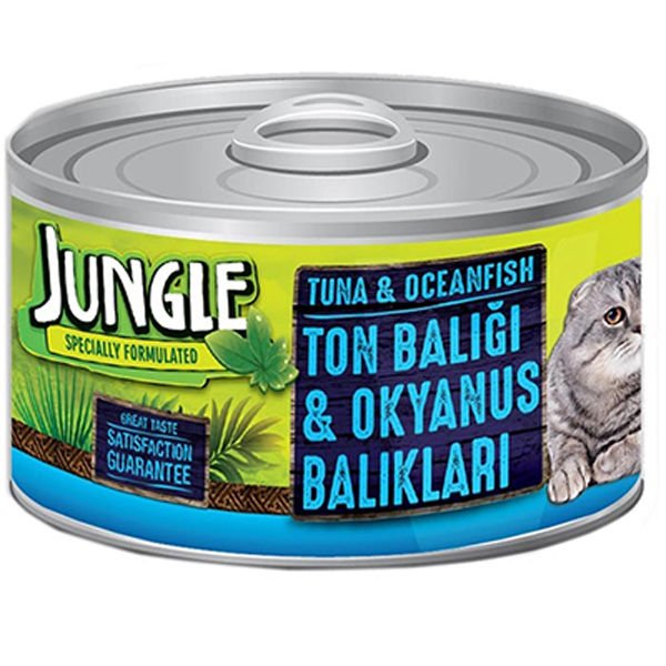 Jungle Ton ve Okyanus Balıklı Ezme Yetişkin Konserve Kedi Maması 85 Gr