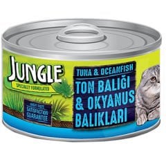 Jungle Ton ve Okyanus Balıklı Ezme Yetişkin Konserve Kedi Maması 85 Gr