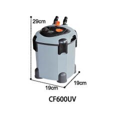 Dophin Akvaryum Dış Filtre Cf 600U 650 L/h 19x19x29 Cm