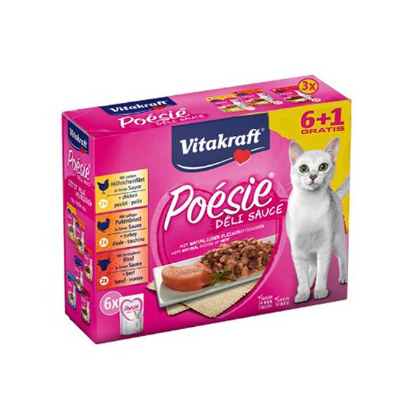 Vitakraft Poesie Et Çeşitleri Yetişkin Kedi Konservesi 85 Gr 6+1 Hediyeli