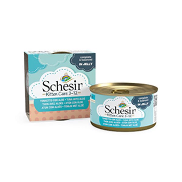 Schesir Kitten Ton Balık ve Aloeveralı Yavru Konserve Kedi Maması 85 Gr