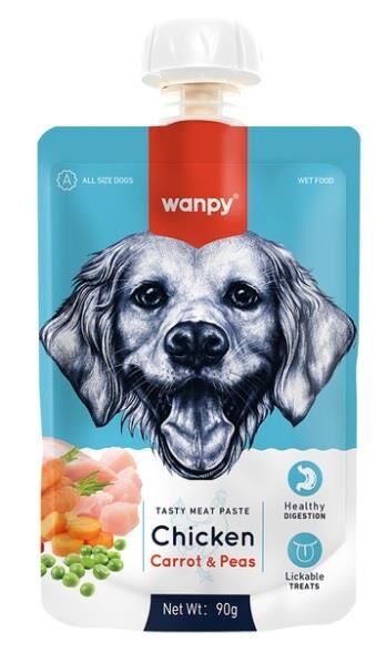 Wanpy Taze Tavuklu ve Havuçlu  Köpek Et Ezmesi 90 gr