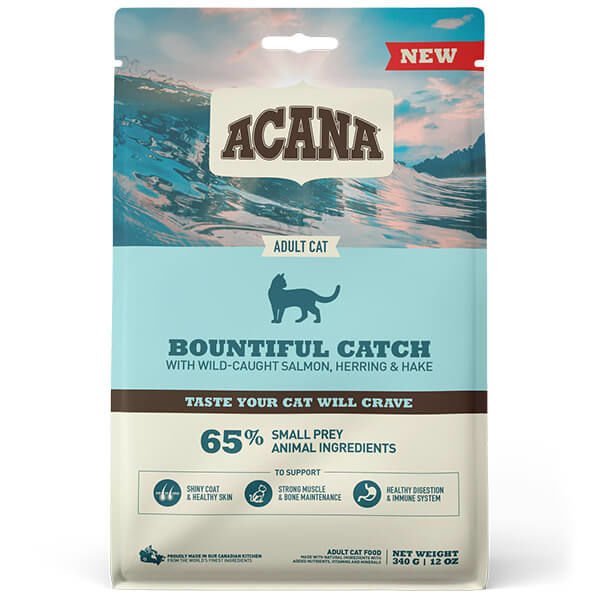 Acana Bountiful Catch Somonlu Ve Ringa Balıklı Yetişkin Kedi Maması 340 gr