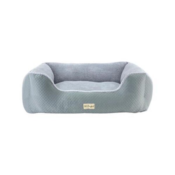 Pet Comfort Echo Mirinda Peluş Kedi ve Köpek Yatağı Açık Gri/Gri Large 105x80 Cm