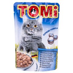 Tomi Somonlu ve Alabalıklı Yetişkin Konserve Kedi Maması 100 Gr