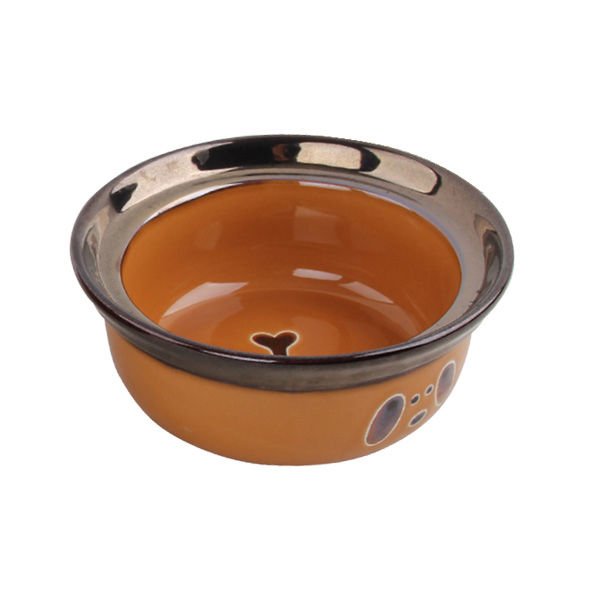 Pawise Köpek Seramik Mama Kabı Turuncu 450 Ml
