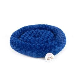 Petpretty Kedi ve Köpek Simit Yatak Peluş Mavi 55x55 Cm