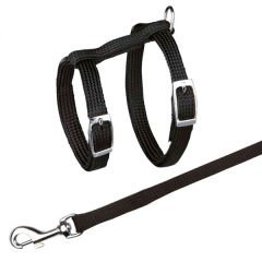 Trixie Kedi Göğüs Tasma Seti Siyah 10 Mm 22-42 Cm