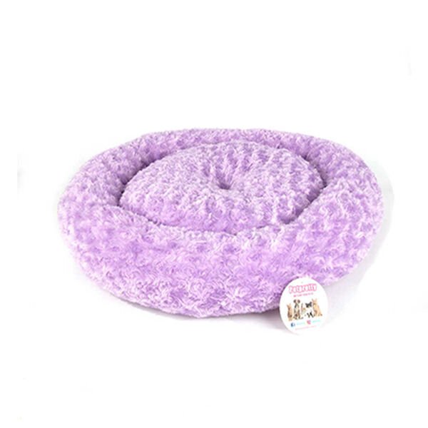 Petpretty Kedi ve Köpek Simit Yatak Peluş Lila 55x55 Cm