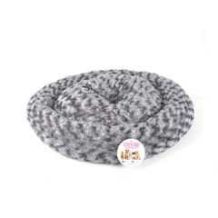 Petpretty Kedi ve Köpek Simit Yatak Peluş Gri 55x55 Cm