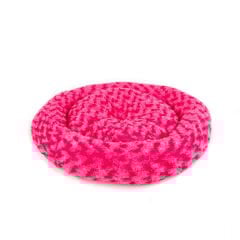 Petpretty Kedi ve Köpek Simit Yatak Peluş Şeker Pembe 55x55 Cm
