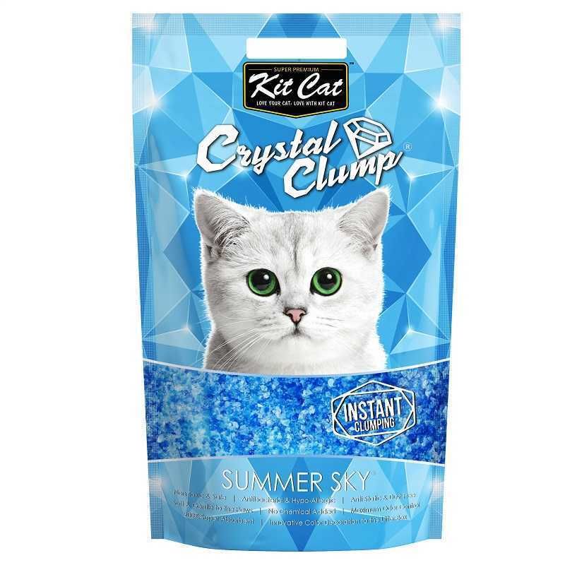 Kit Cat Summer Sky Topaklanan Silika Kedi Kumu 4 Lt