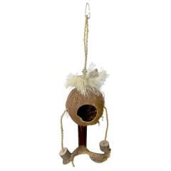 Eastland Hindistan Cevizli İpli Ahşap Kuş Oyuncağı 17x42 Cm