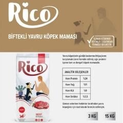 Rico Biftekli Yavru Köpek Maması 15 Kg