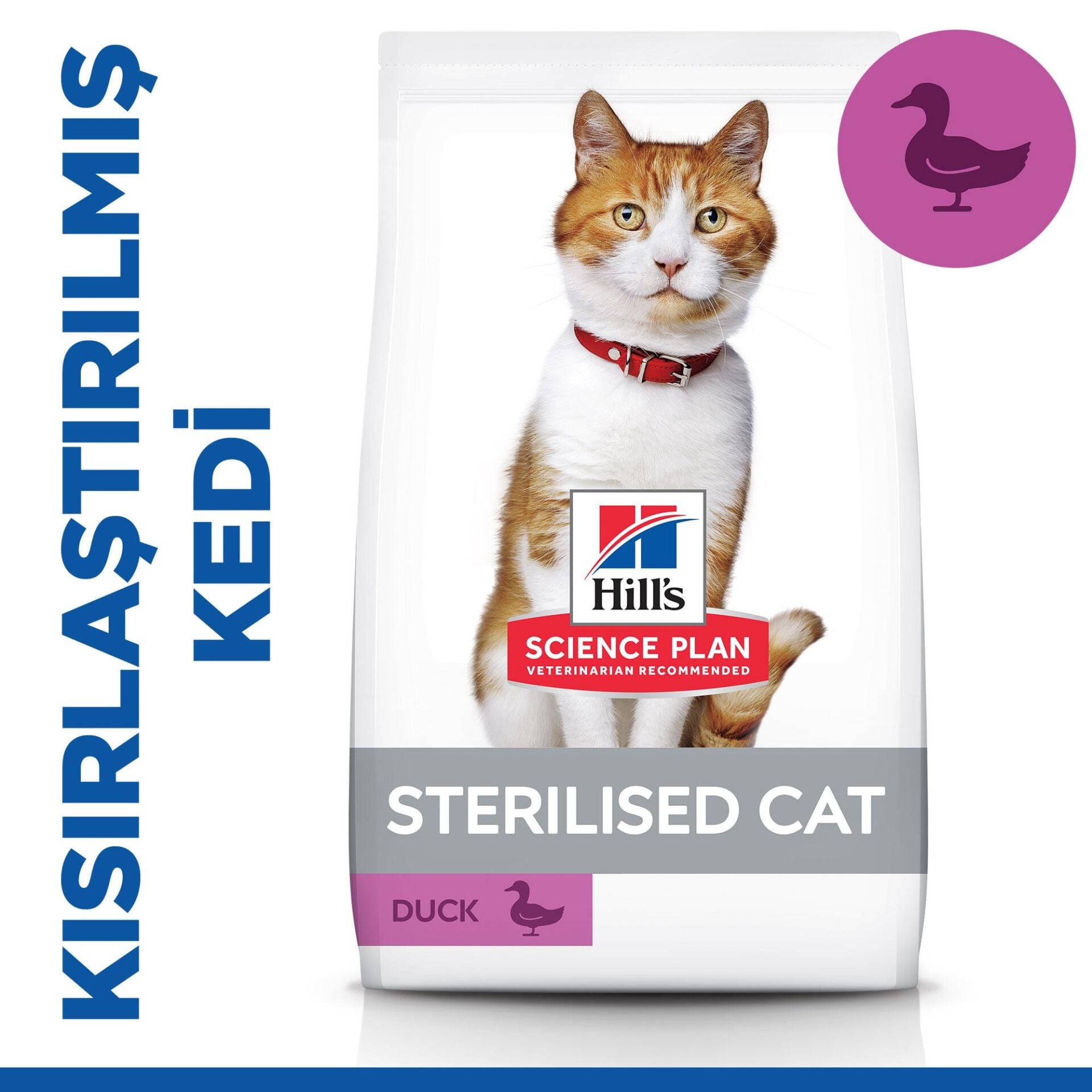 Hill's SCIENCE PLAN Kısırlaştırılmış Yetişkin Ördekli Kedi Maması 8 kg + 2 kg