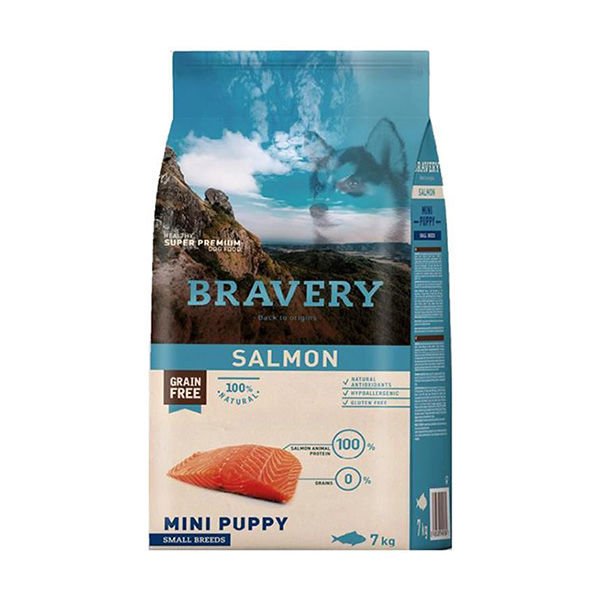 Bravery Küçük Irk Somonlu Tahılsız Yavru Köpek Maması 7 Kg