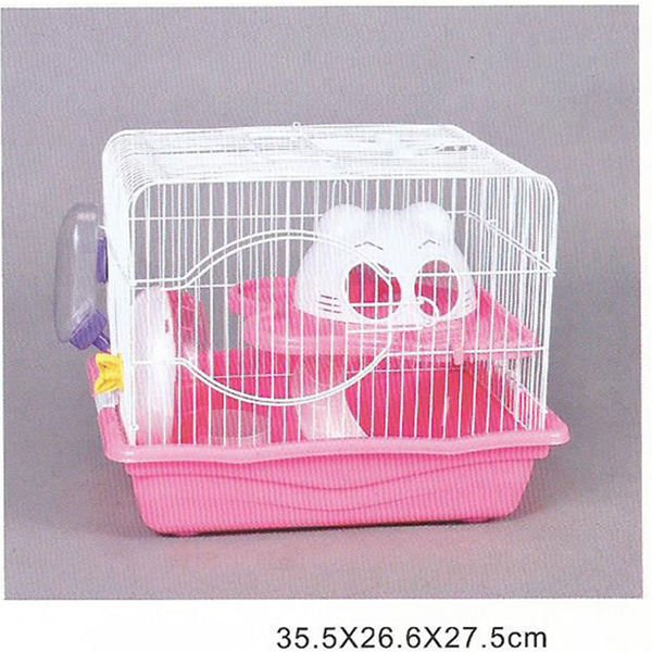 Dayang Hamster Kafesi Beyaz/Pembe 35x26x27 Cm