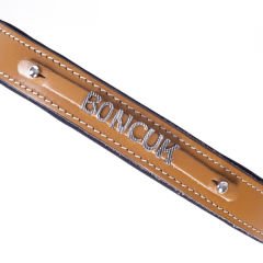 Doggie Konfor Deri İsimlikli Köpek Boyun Tasması Medium Camel 2.5x37-45 Cm