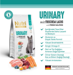 Nutri Feline Urinary Böbrek Sağlığı Destekleyici Somonlu Düşük Tahıllı Yetişkin Kedi Maması 2 Kg