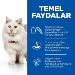 Hill's SCIENCE PLAN Hypoallergenic Yumurta ve Böcek Proteinli Yetişkin Kedi Maması 7 Kg