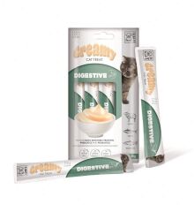 M-Pets Creamy Digestive Kuzulu Somonlu ve Tuna Balıklı Kedi Ödülü 4x15 Gr