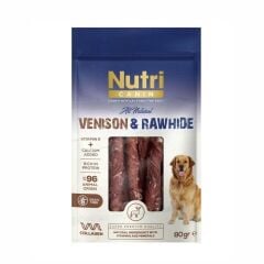 Nutri Canin Rawhide Geyik Etli Sargılı Kemik Köpek Ödülü 80 gr