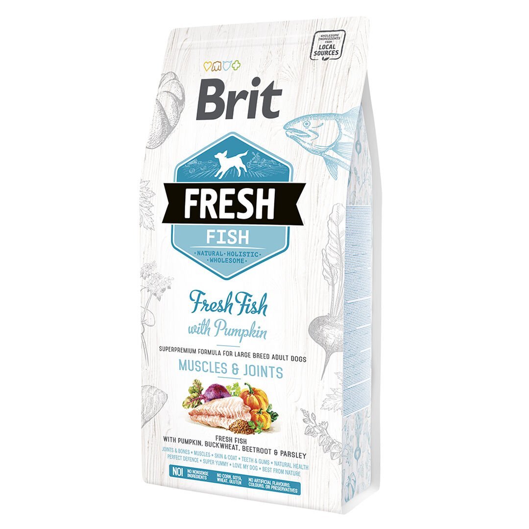 Brit Fresh Balıklı ve Balkabaklı Yetişkin Köpek Maması 2.5 Kg