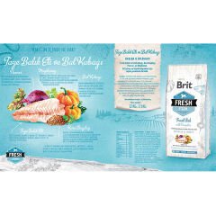 Brit Fresh Balıklı ve Balkabaklı Yetişkin Köpek Maması 2.5 Kg