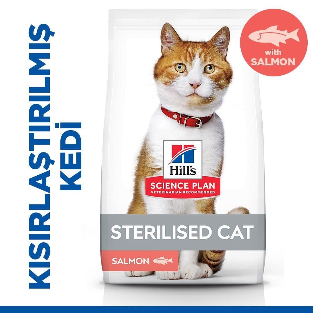 Hill's SCIENCE PLAN Kısırlaştırılmış Yetişkin Somonlu Kedi Maması 8 kg + 2 kg